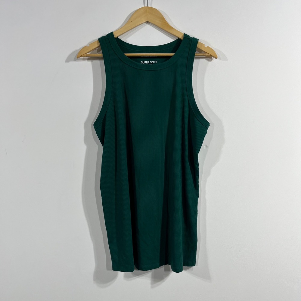 Torrid Super Soft Minimalist 90s Preppy Rib Knit Tank Top Womens 2x Crew Neck - Picture 1 of 9